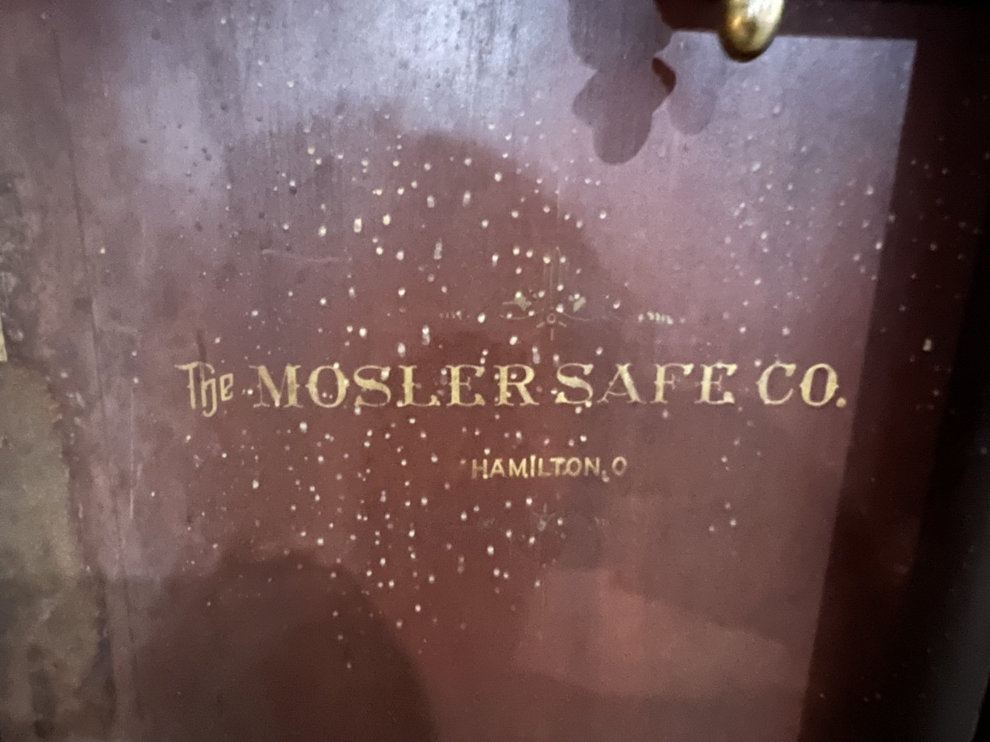 “The Mosler Safe Co., Hamilton, O.,” in gilt on the door.